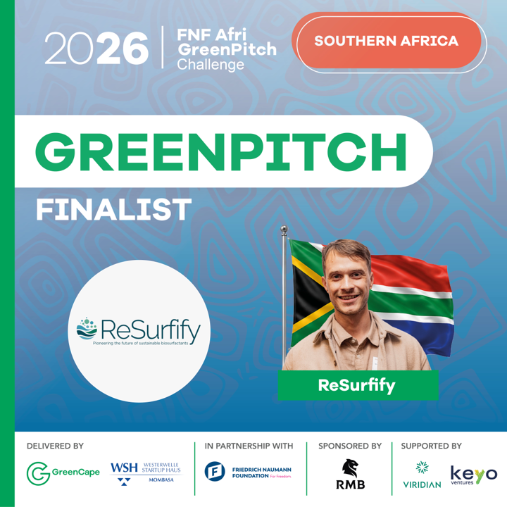 ReSurfify named a Southern Africa finalist in the 2026 FNF Afri GreenPitch Challenge